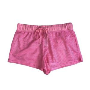 PINK MESH SHORTS W/ ELASTIC WAISTBAND & DRAWSTRING · SIZE M · NWT
